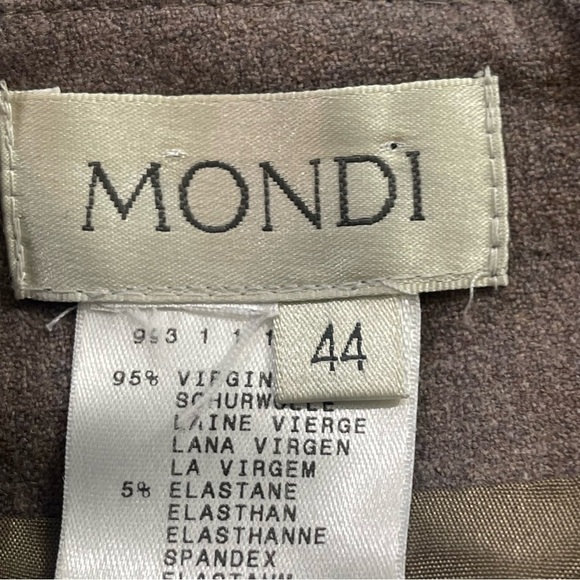 Mondo Virgin Wool Blend Long Khaki Skirt With Back Slit Extra large (44) - Picture 3 of 6